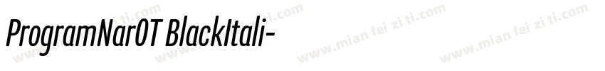 ProgramNarOT BlackItali字体转换